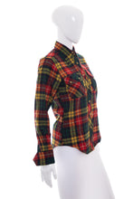 Load image into Gallery viewer, 1970's Country Stables Plaid Wool Over Shirt Size S