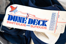 Load image into Gallery viewer, 1970's Dune Deck Navy Bathing Suit Size S