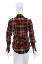 Load image into Gallery viewer, 1970's Country Stables Plaid Wool Over Shirt Size S