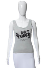 Load image into Gallery viewer, 1980&#39;s Screen Stars Gray and Black &quot;I Got Tubed in &#39;89&quot; Salt River AZ Lace Detail Tank Top Size S
