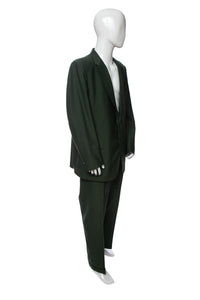 1960's Kingsridge Forest Green Two Piece Suit Size L/XL