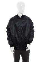 Load image into Gallery viewer, 1980's Alabama Black Satin and White Graphic Jacket Size XL