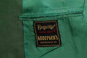 1960's Kingsridge Forest Green Two Piece Suit Size L/XL