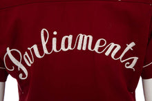 Load image into Gallery viewer, 1950's Hilton Maroon Bowling Shirt Size S/M
