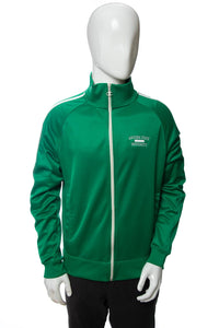1970's Champion Green and White Stripe ASU Track Jacket Size L