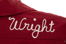 Load image into Gallery viewer, 1950's Hilton Maroon Bowling Shirt Size S/M