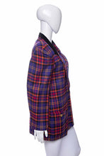 Load image into Gallery viewer, 1980&#39;s Appraisal Purple and Orange Plaid Blazer Size L
