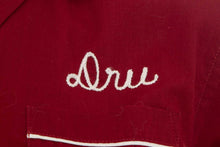 Load image into Gallery viewer, 1950's Hilton Maroon Bowling Shirt Size S/M