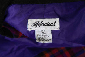 1980's Appraisal Purple and Orange Plaid Blazer Size L