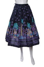 Load image into Gallery viewer, 1950's Rare Saul Steinberg "Tin Horn Holiday" Novelty Skirt Size S