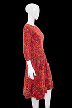 Load image into Gallery viewer, 1960s Red & Yellow Swirl Print Party Dress – Size M