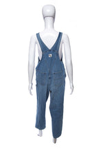 Load image into Gallery viewer, 1990&#39;s Disney Store Denim Mickey and Minnie Mouse Overalls Size L
