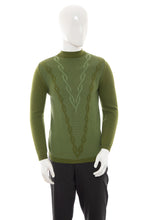 Load image into Gallery viewer, 1960's Manhasset Casuals Olive Green Knit Sweater Size S