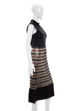 Load image into Gallery viewer, 1960's Black Satin and Sequins Detail Cocktail Dress Size S/M