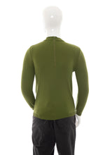 Load image into Gallery viewer, 1960's Manhasset Casuals Olive Green Knit Sweater Size S