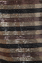 Load image into Gallery viewer, 1960's Black Satin and Sequins Detail Cocktail Dress Size S/M