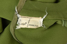 Load image into Gallery viewer, 1960's Manhasset Casuals Olive Green Knit Sweater Size S