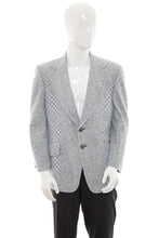 Load image into Gallery viewer, 1970's Hammonton Park Grey and White Suit Jacket Size M