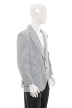 Load image into Gallery viewer, 1970's Hammonton Park Grey and White Suit Jacket Size M