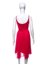 Load image into Gallery viewer, 1960's Carol Craig Hot Pink Chiffon Cocktail Dress Size XS