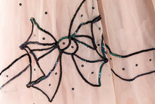 Load image into Gallery viewer, 1950's Sylvia Ann Pink Chiffon and Sequins Party Dress Size S