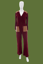 Load image into Gallery viewer, 1970s Gay Gibson Maroon Corduroy Jumpsuit – Size M