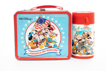 Load image into Gallery viewer, 1970's Walt Disney Bicentennial America on Parade Lunchbox and Thermos Set