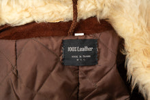 Load image into Gallery viewer, 1970's Brown Leather Penny Lane Coat Size S/M