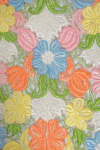 Load image into Gallery viewer, 1960's White Cascading Floral Embroidery Maxi Dress Size M/L