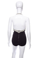 Load image into Gallery viewer, 1950's Sea Nymph by Jordan Black and White Bathing Suit Size L