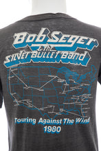 Load image into Gallery viewer, 1980's Bob Seger Gray Graphic Print Band Tee Size S