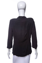 Load image into Gallery viewer, 1940's Astor Black Crepe and Sequin Detail Suit Jacket Size M