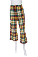 Load image into Gallery viewer, 1970&#39;s Garland Plaid Flared Leg Pants Size 28
