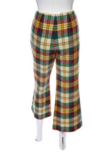 Load image into Gallery viewer, 1970&#39;s Garland Plaid Flared Leg Pants Size 28
