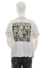 Load image into Gallery viewer, 1980's David Lee Roth White and Graphic Print Band Tee Size XL