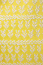 Load image into Gallery viewer, 1960's Samuel Winston by Roxane Yellow and White Embroidered Detail Dress Size M/L