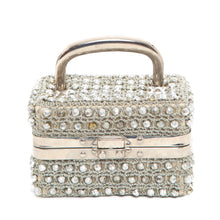 Load image into Gallery viewer, 1950's Winkelman's Silver Beaded Box Purse