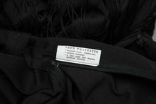 Load image into Gallery viewer, 1970's Black One Shoulder Fringe Detail Jumpsuit Size S