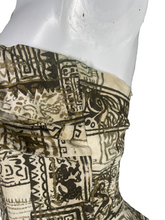 Load image into Gallery viewer, 1950's Hand Painted Mexican Strapless Party Dress Size S