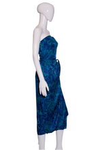 Load image into Gallery viewer, 1980&#39;s Strapless Silk Wrap Style Cocktail Dress Size S
