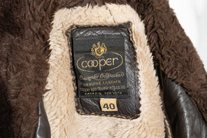 1970's Cooper Leather Bomber Jacket Size 40