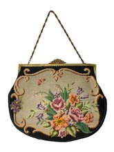 Load image into Gallery viewer, 1950&#39;s Floral Needlepoint Tapestry Bag
