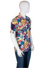 Load image into Gallery viewer, 1970&#39;s Bold Floral Men&#39;s Shirt Size L
