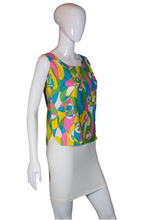Load image into Gallery viewer, 1960&#39;s Neon Geometric Tank Top Size M
