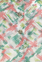 Load image into Gallery viewer, 1950&#39;s Green and Pink Hashmark Day Dress - Size S
