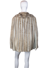 Load image into Gallery viewer, 1960&#39;s Gray Leather and Fur Coat size XL
