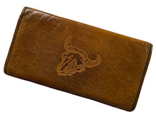 Load image into Gallery viewer, 1970's Western Tooled Leather Buffalo Skull Long Wallet
