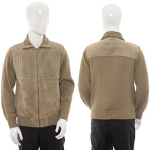 Load image into Gallery viewer, 1980&#39;s Mervyn&#39;s Tan Leather and Knit Jacket Size M
