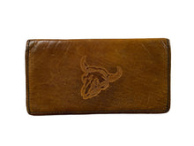 Load image into Gallery viewer, 1970's Western Tooled Leather Buffalo Skull Long Wallet
