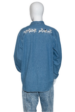 Load image into Gallery viewer, 1990&#39;s Embroidered Disney Dalmatian Denim Button Up - Size L/XL
